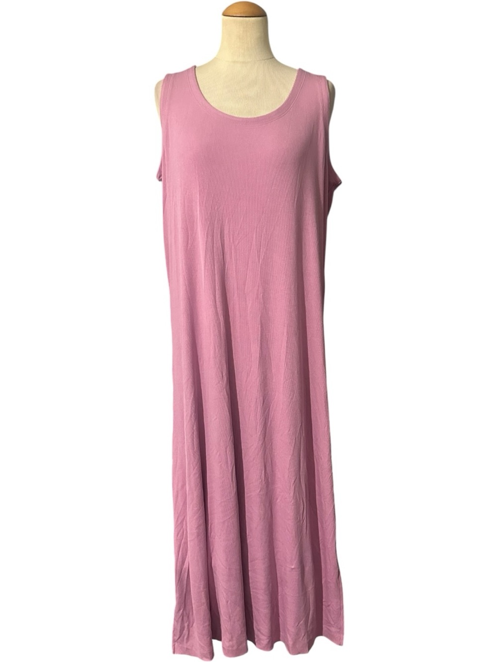 State of Day Ribbed Tank Nightgown Mauve Orchid Size L